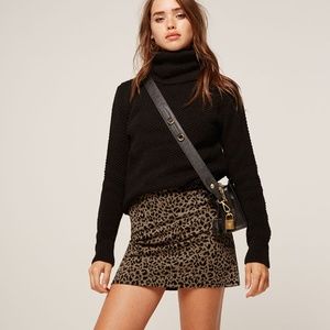 Reformation leopard print skirt